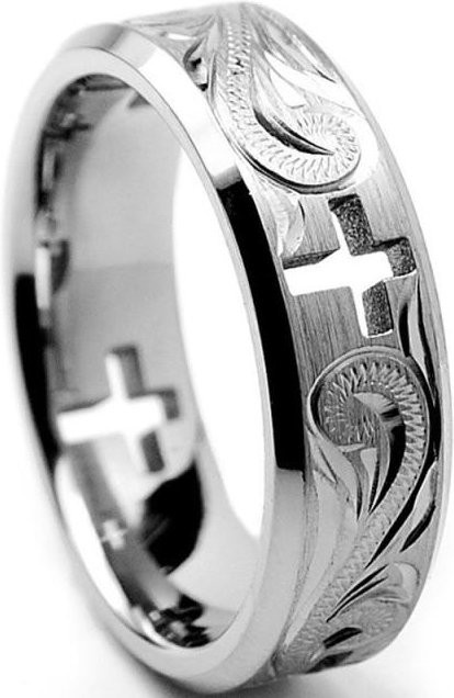 YIRAN Jewelry Ringe, Graviertes Dämonenauge, Kreuzringe, Unisex - Bild 1