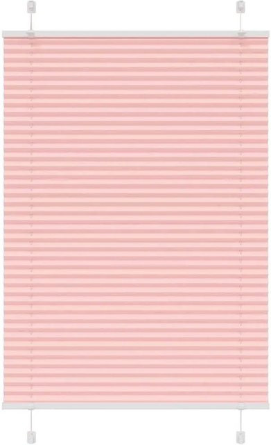 vidaXL Plissee Rosa aus Polyester, semi-transparent, B: 100 cm, H: 100 cm - Bild 1