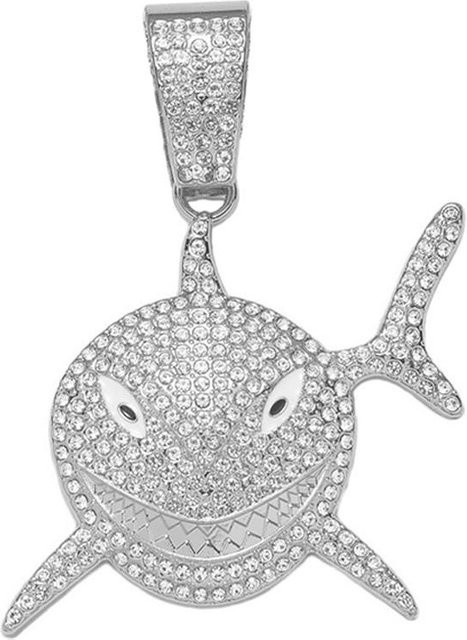 YIRAN Hai-Anhänger Halskette, Strass, Herren, White - Bild 1