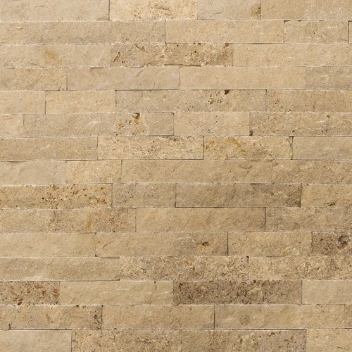 WOHNRAUSCH Wandverblender Keona Brown aus Travertin in Braun Beige, 0,5 m² - Bild 1