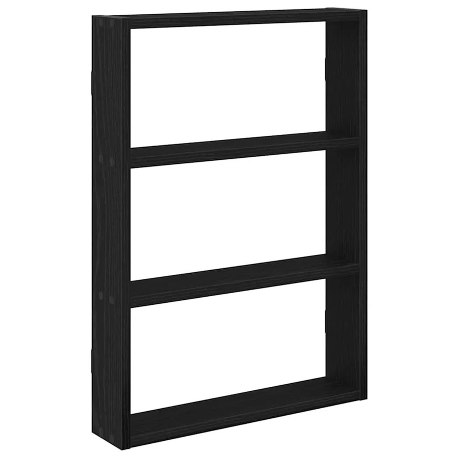 vidaXL Wandregal Schwarz aus Holzwerkstoff B/T/H: 60 x 43 x 9 cm - Bild 2