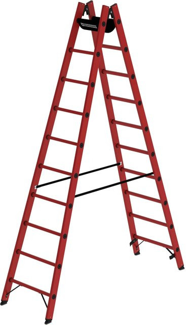 PROREGAL Sprossen-Stehleiter aus GFK mit 2 x 10 Sprossen - Bild 1