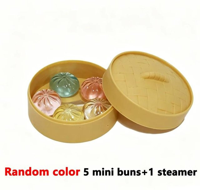 5 Stück Mini-Brötchen mit Dampfgarer, Squishy, sensorisches Spielzeug, Set - Bild 1