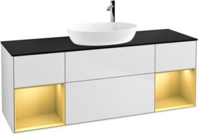 V&B Waschtischunterschrank Finion in Weiß lackiert, Breite: 160 cm, Tiefe: 50,1 cm, Höhe: 50,1 cm - Bild 1