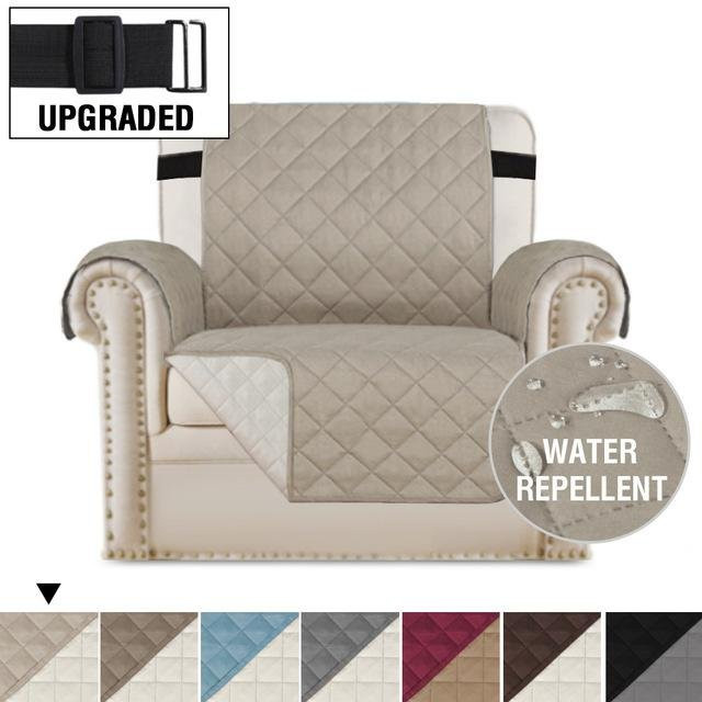 Yiran Furniture Wasserdichter und waschbarer Liegesofabezug in Beige für 2 Sitze - Bild 1
