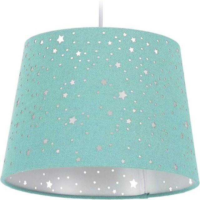 Relaxdays Kinderzimmerlampe aus Stoff in Mint mit Sternen, H x B x T: 122 x 27 x 27 cm - Bild 1