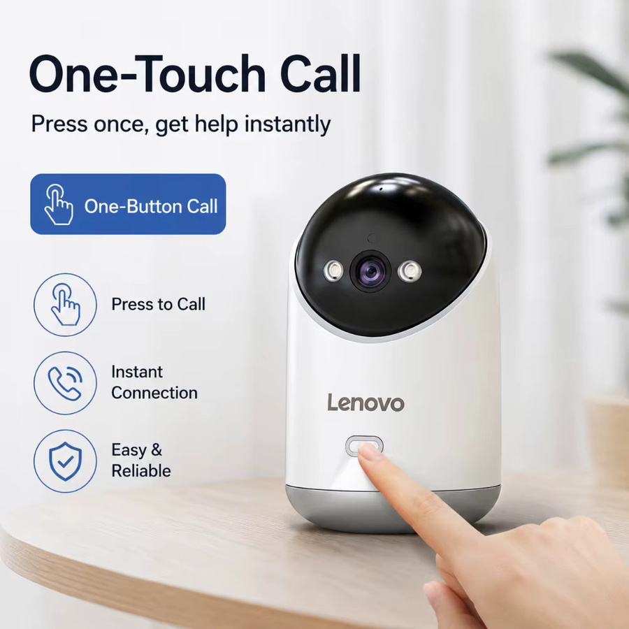 Lenovo Smarte 5MP 5G WLAN IP-Babyüberwachungskamera mit Farbnachtsicht und Auto-Tracking in Weiß - Bild 3