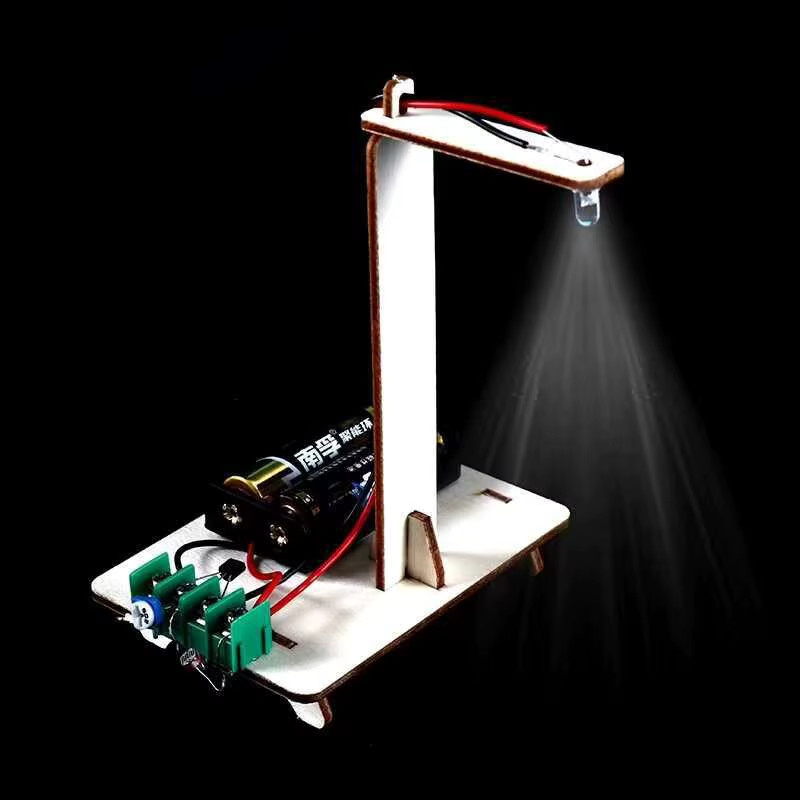 soulbao Automatisches Lichtsensor-LED-Straßenlampen-Modell DIY-Kit, Holz, multicolor - Bild 2