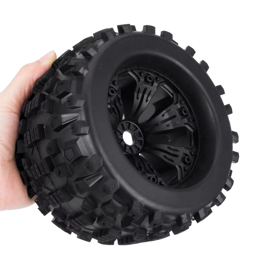4-teiliges RC-Räder-Reifen-Set, Maßstab 1:8, mit SCT-Schwamm gefüllte 17-mm-Sechskantnaben - Bild 3