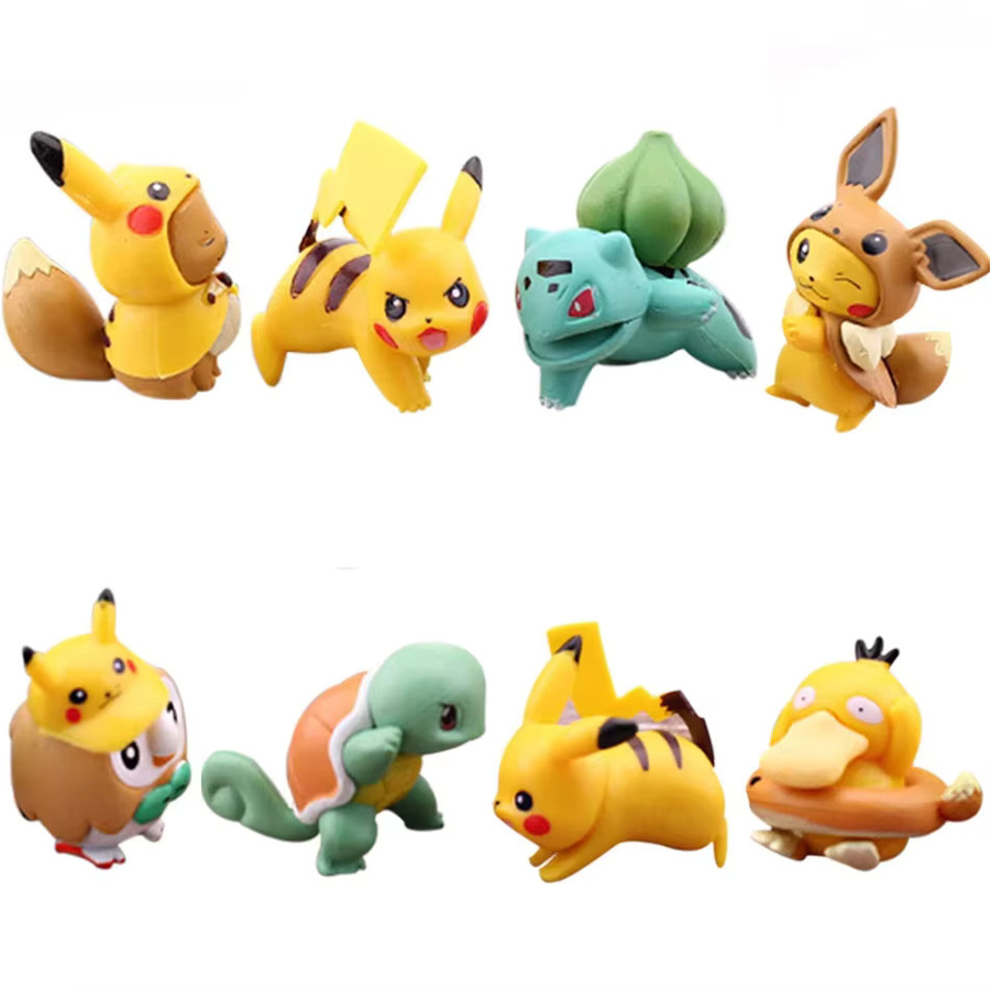 Bandai Pokémon Pikachu-Figuren, 10-teiliges Set, Kunststoff - Bild 2