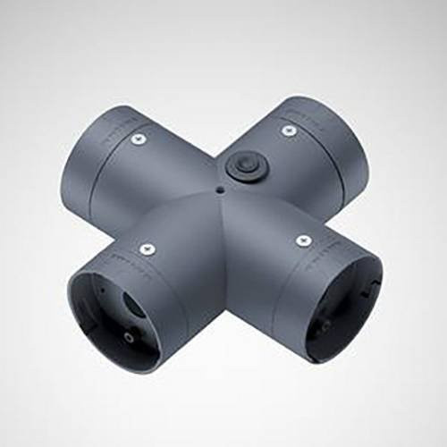 Trilux Tugra X-Conn. Alu C2 X-Verbinder Eckverbinder aus Aluminium und Edelstahl in Schwarz oder Grau - Bild 1