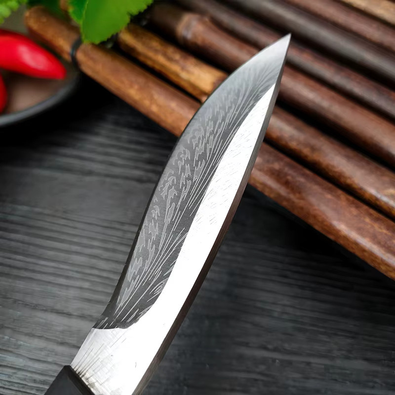 InLeung Handgeschmiedetes Ausbeinmesser aus Edelstahl in Silber - Bild 2