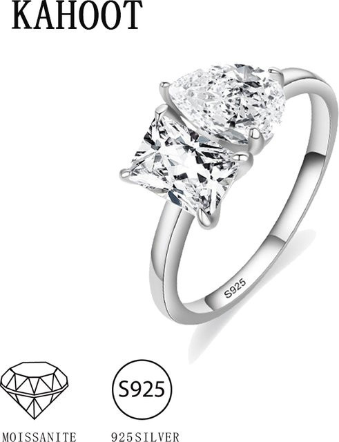 KAHOOT Ring, 925 Silber, Moissanit, Unisex - Bild 1