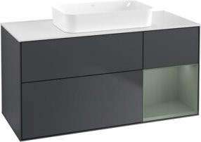 V&B Waschtischunterschrank Finion mit Wandbeleuchtung, Breite: 120 cm, Tiefe: 60 cm, lackiert - Bild 1