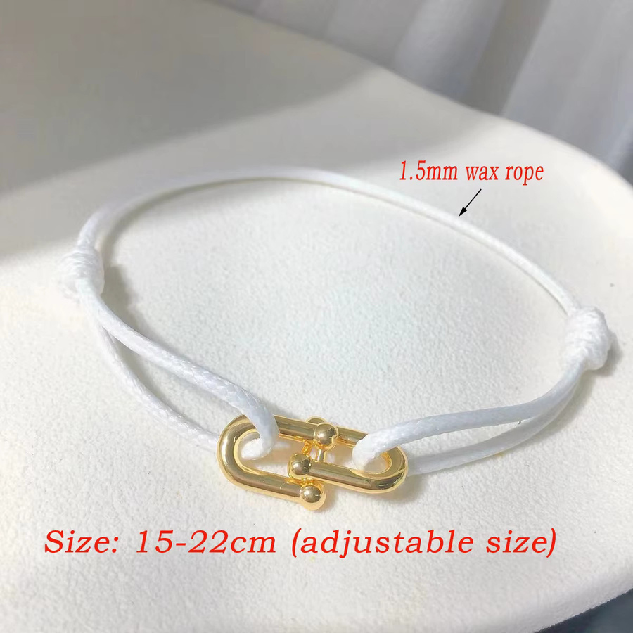 Armband geflochtenes Band, Hufeisenschließe, Unisex - Bild 2