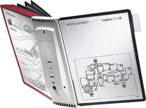 Durable Sichttafelsystem SHERPA WALL 10 in Rot und Schwarz - Bild 1