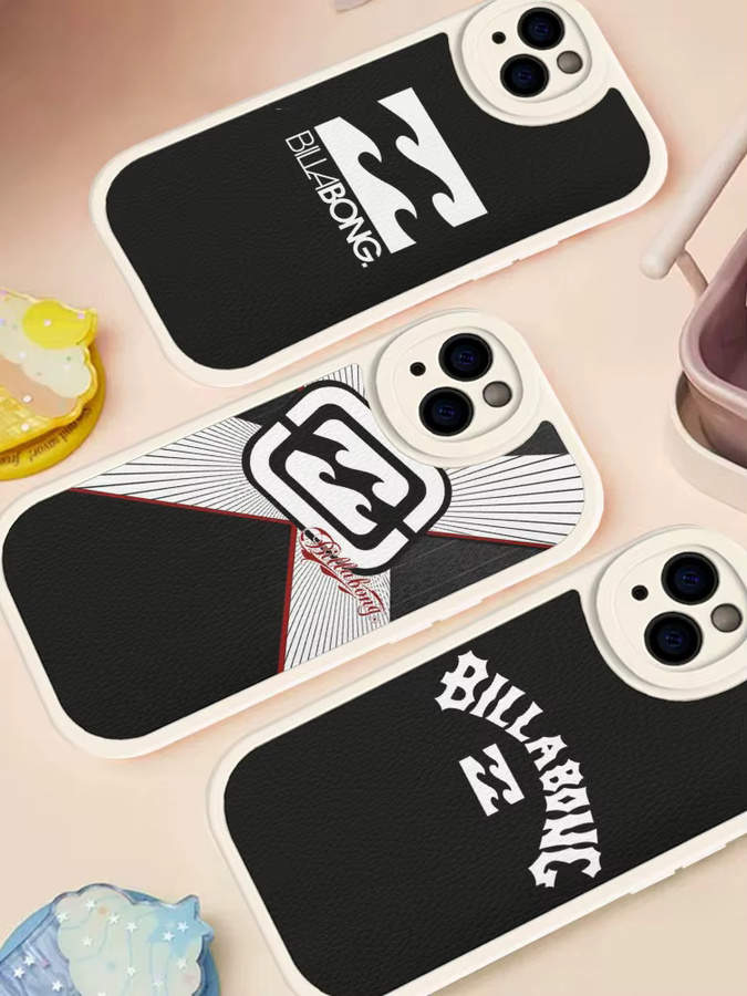 Billabong Leder-Handyhülle für iPhone 16 15 14 13 12 11 Pro Max Plus im Surfing-Design - Bild 6
