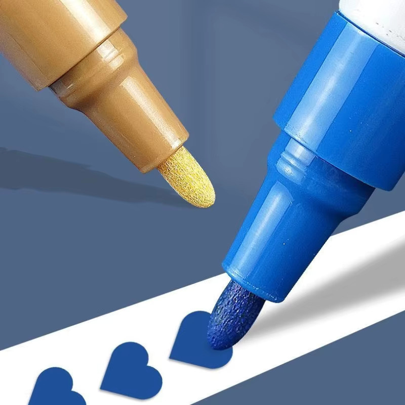 Etercycle Lackstift Set mit 12 Farben, Ölbasierter Permanent-Markierstift für Auto und Reifen, Wasserfest und Schnelltrocknend, Multicolour - Bild 6