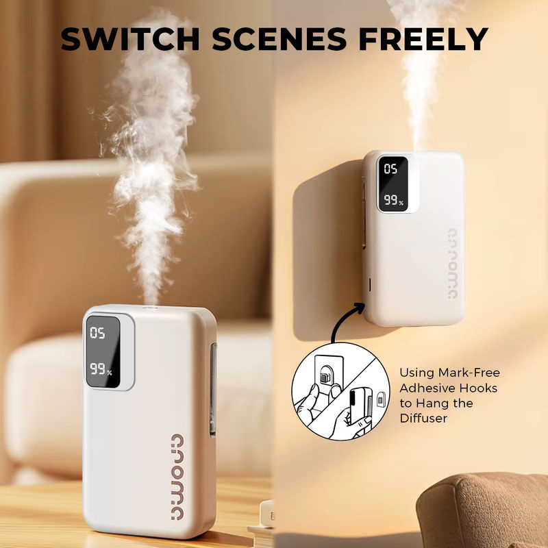 NEXSINIO Elektrischer Diffusor für ätherische Öle, wandmontierter Luftbefeuchter in Weiß mit Spray-Modus und minimalistischem Design - Bild 6
