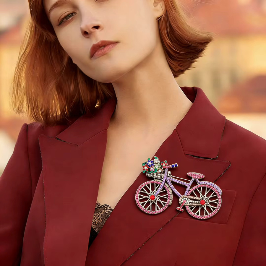 Brosche im Fahrraddesign, Unisex, QATT - Bild 2