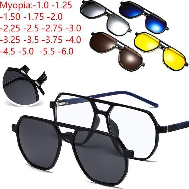 NINJONA Sonnenbrille, quadratisch, Vollrand, Kunststoff, schwarz, polarisiert - Bild 1