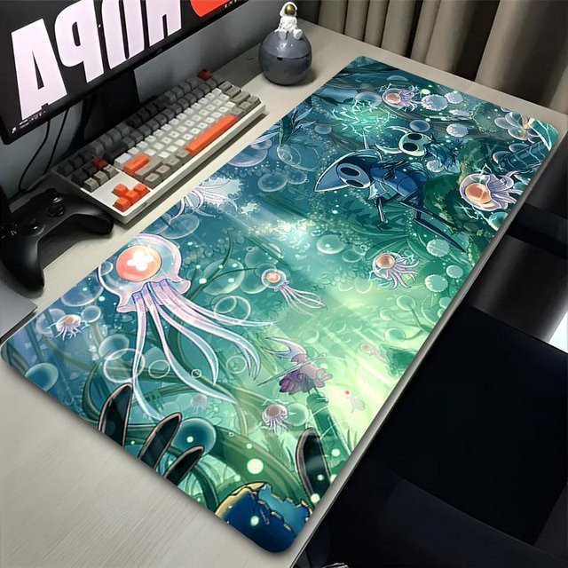 Großes Gaming Mauspad Hollow Knight in Multicolour, Erweiterte Schreibtischmatte für Gamer und Büro, B/T: 90 x 40 cm - Bild 1