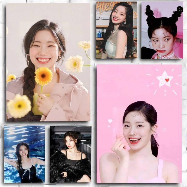 Kayou Kpop Twice DaHyun Poster Kunstdruck im Anime-Stil mit Blumen-Motiv, Mehrfarbig - Bild 1