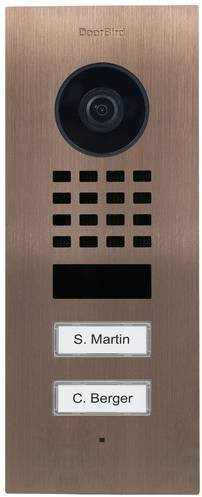 DoorBird D1102V Unterputz IP-Video-Türsprechanlage mit WLAN und LAN, Außeneinheit aus Edelstahl V2A in Bronze-Optik - Bild 1