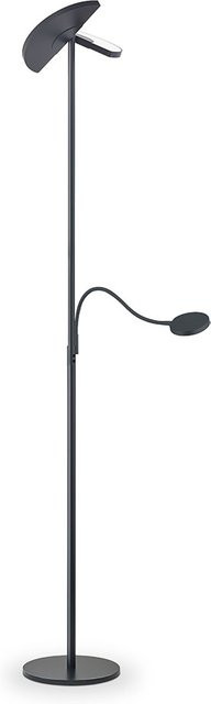 Knapstein Talea-L LED-Deckenfluter in Schwarz mit Leselicht und Tunable White (1800K - 4000K), dimmbar und verstellbar - Bild 1