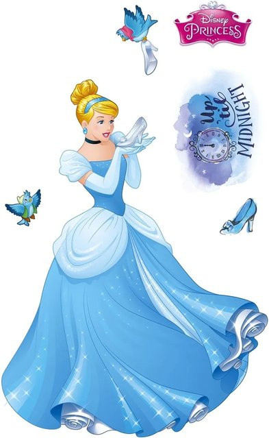 Disney Wandtattoo Aschenputtel in Blau, B: 127 cm, H: 200 cm - Bild 1