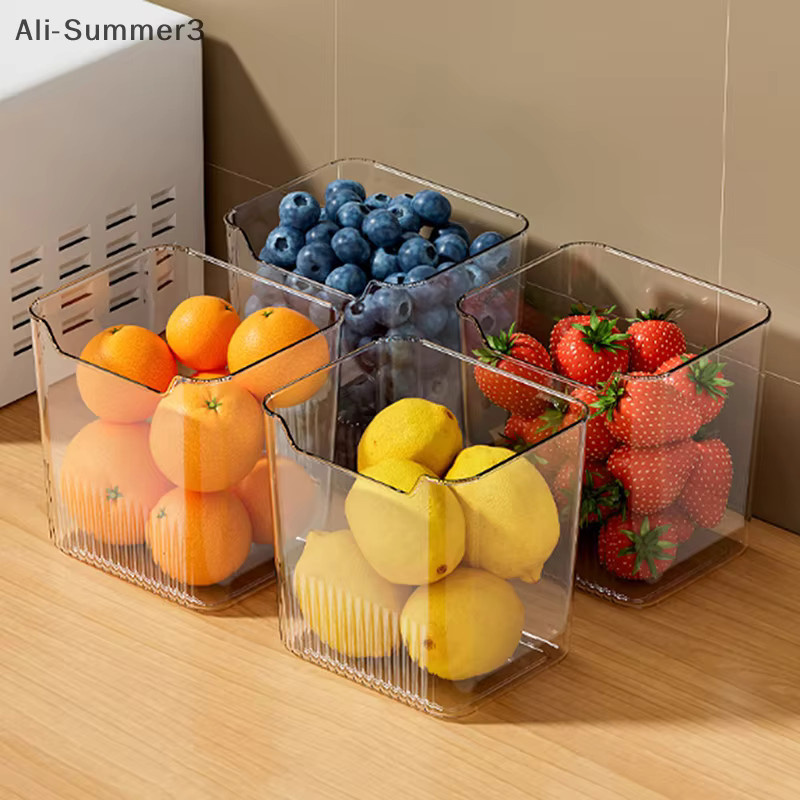 Transparente Kühlschrank Organizer Boxen aus Kunststoff für Obst, Gemüse und Gewürze - Bild 2