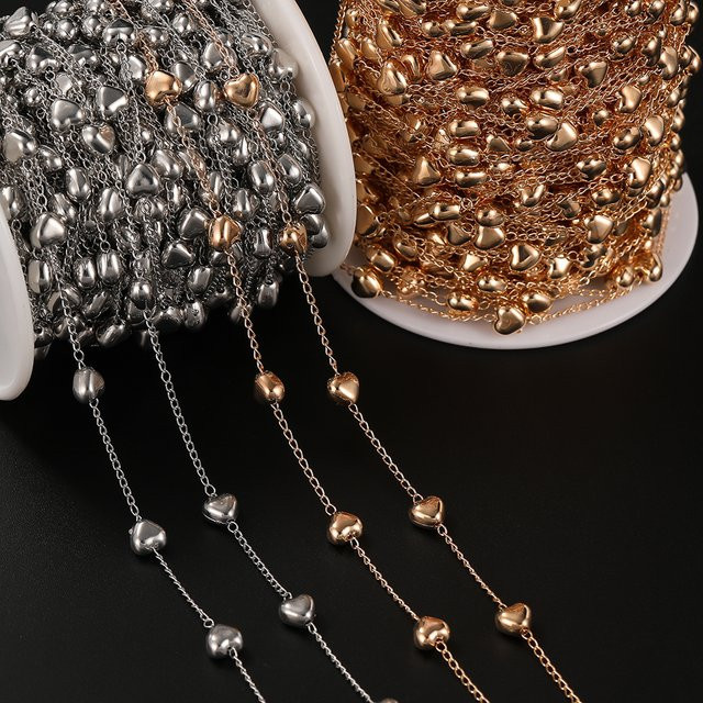 Kupferkette, 2 Meter, 6 mm, Herzperle, Unisex - Bild 1