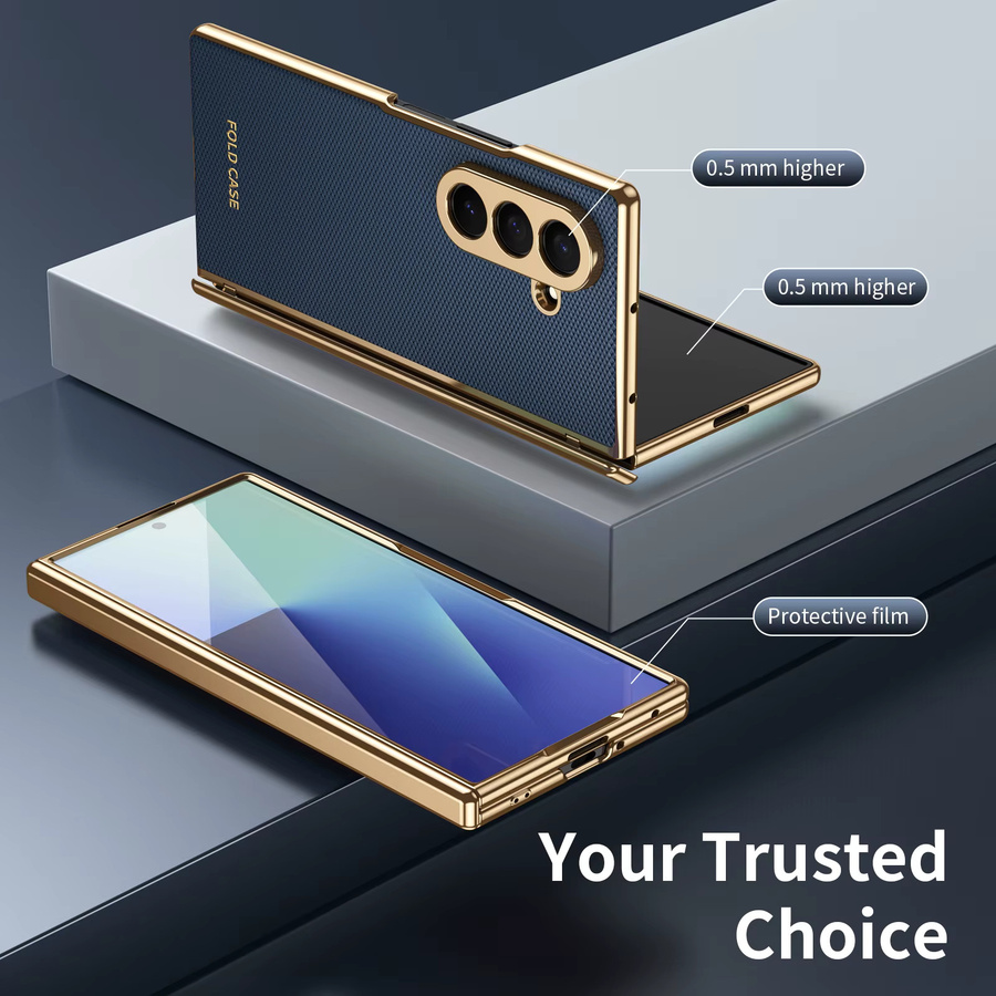 Luxus Leder Schutzhülle für Samsung Galaxy Z Fold 7 6 5 4 3 in Grün oder Blau - Bild 5