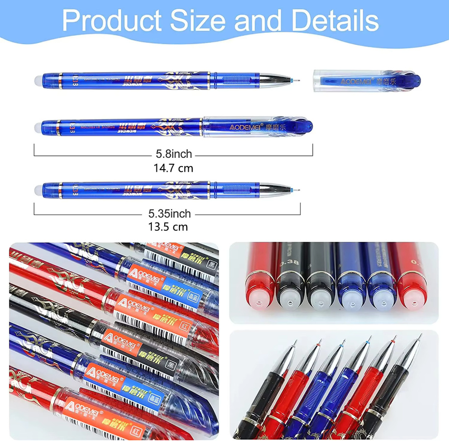 Hopk 26er Set Kawaii Gelstifte mit löschbarer roter Tinte, 0,38 mm Schreibzubehör für Schule und Büro - Bild 4