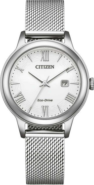 Citizen Armbanduhr Solar, Edelstahl, Weiß, 31,5 mm, Damen - Bild 1