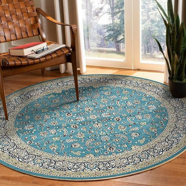 Runder Ethnisch Teppich von Karpetti im Westasiatischen Retro-Design Durchmesser: 40 cm - Bild 1