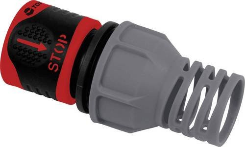 Toolcraft Kunststoff Schlauchkupplung mit Wasserstop, Grau, Durchmesser: 19 mm - Bild 1