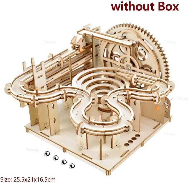 Binchi Outdoor Product 3D Holzpuzzle, Mechanisches Modell Murmelbahn, ab 3 Jahren - Bild 1