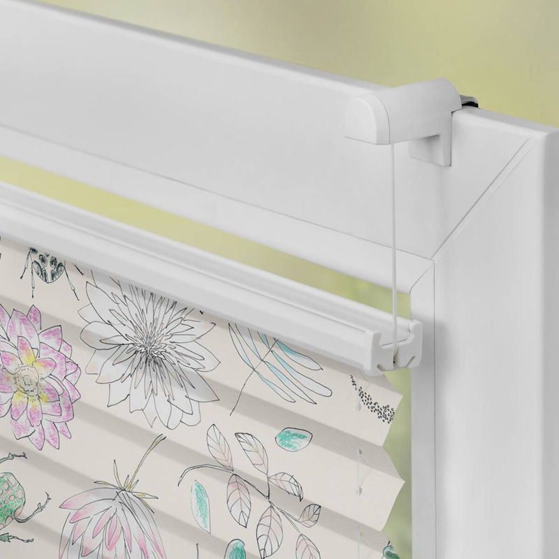 Lichtblick Spannplissee Bohemian Garden bunt, Klemmfix, semi-transparent, floral, B/H: 90 x 130 cm - Bild 2