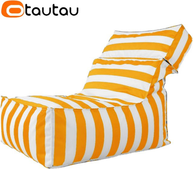 Otautau Outdoor Chaiselongue Hocker Abdeckung Blau Gestreift Wasserdicht - Bild 1
