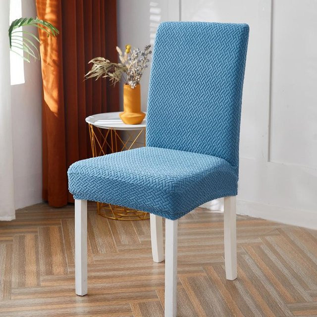 Jacquard Esszimmerstuhlbezug mit integriertem elastischem Sitzbezug von Yiran Furniture, B/T/H: 42 x 38 x 38 cm - Bild 1
