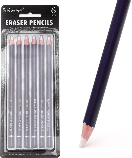 Dainayw Radierstift im Stiftformat für Manga Design und Zeichnungen, 6er Set - Bild 1