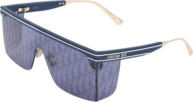 Dior Club M1U Sonnenbrille, quadratisch, Unisex, blau, grau - Bild 1