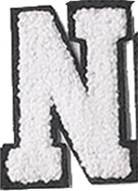 Bestickte Alphabet Buchstaben Patches für Kinder Kleidung und Taschen zum Aufnähen in Weiß - Bild 1