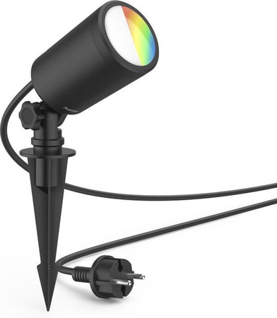 Hama WLAN Gartenstrahler mit Erdspieß, dimmbarer LED Gartenleuchte in Schwarz und Multicolor, IP44 wasserdicht, kompatibel mit Amazon Alexa, Google Assistant und Siri
