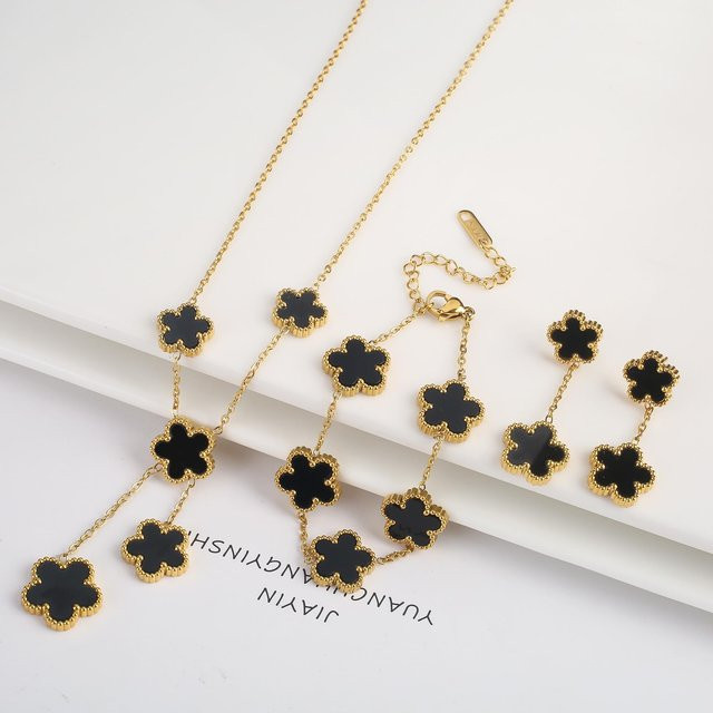Lucky Star Jewelry Schmuck-Set, 18 Karat vergoldet, Edelstahl, Weiß, Zirkonia, Damen - Bild 1