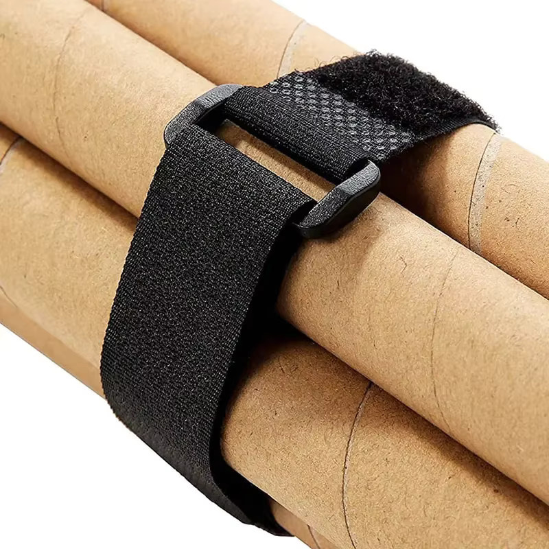 Wiederverwendbare Klettband Kabelbinder aus Nylon für dein Kabelmanagement in Schwarz und Grün - Bild 6