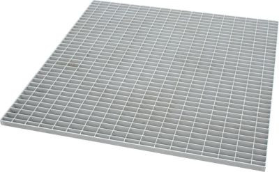 Bauer Gitterrost für Edelstahlauffangwannen Typ VAW-4/A aus Edelstahl in Silber, B/T/H: 118,5 x 118,5 x 3,0 cm - Bild 1