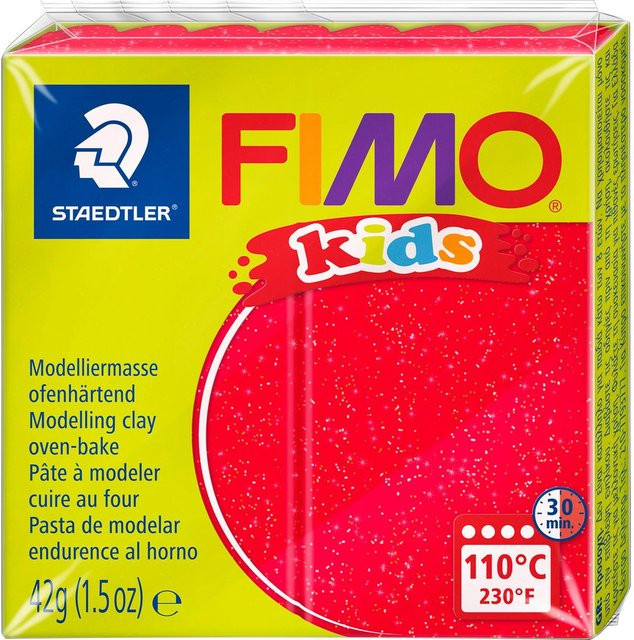 FIMO Modelliermasse Glitter-Rot - Bild 1