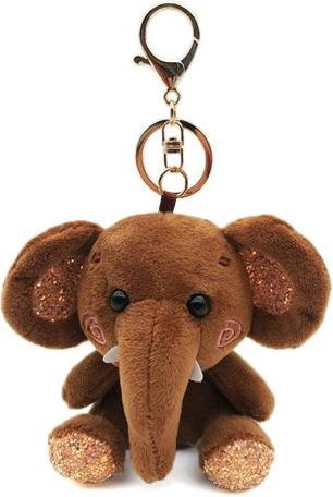 BAO BAG Schlüsselanhänger Mini Elefant Plüsch, kaffeebraun, Unisex - Bild 1